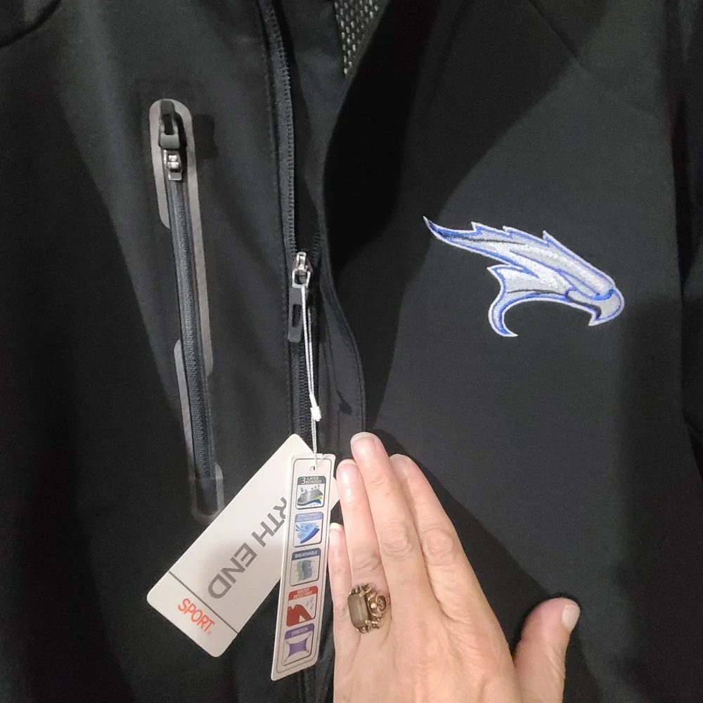 North End Sport Axis 88665 NWT Softshell Mens‎ 3XL Hooded Falcons Logo Jacket